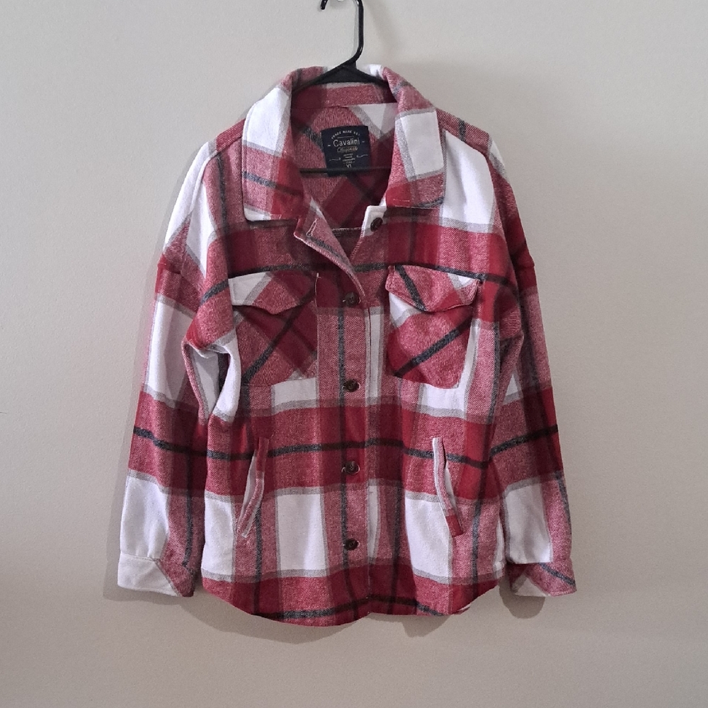 Cavilani Red and White Plaid Jacket